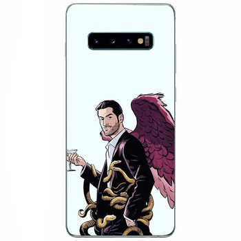 Husa din Silicon, Lucifer Cartoon pentru Samsung Galaxy S10 Plus, Multicolor Husa din Silicon, Lucifer Cartoon pentru Samsung Galaxy S10 Plus, Multicolor