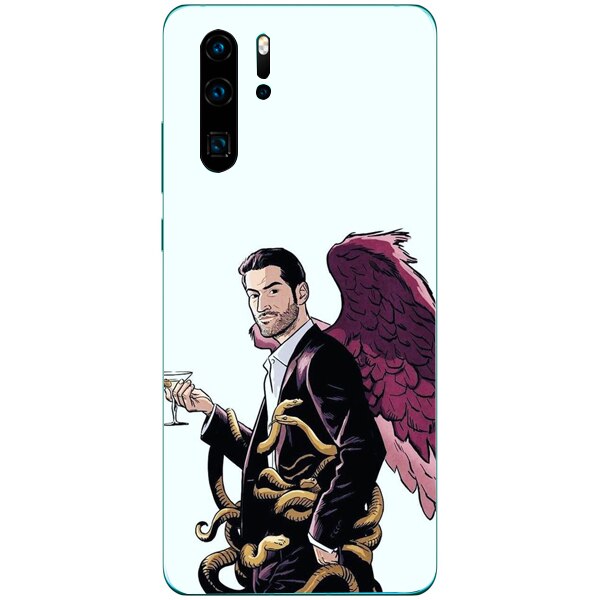 Husa din Silicon, Lucifer Cartoon pentru Huawei P30 Pro, Multicolor