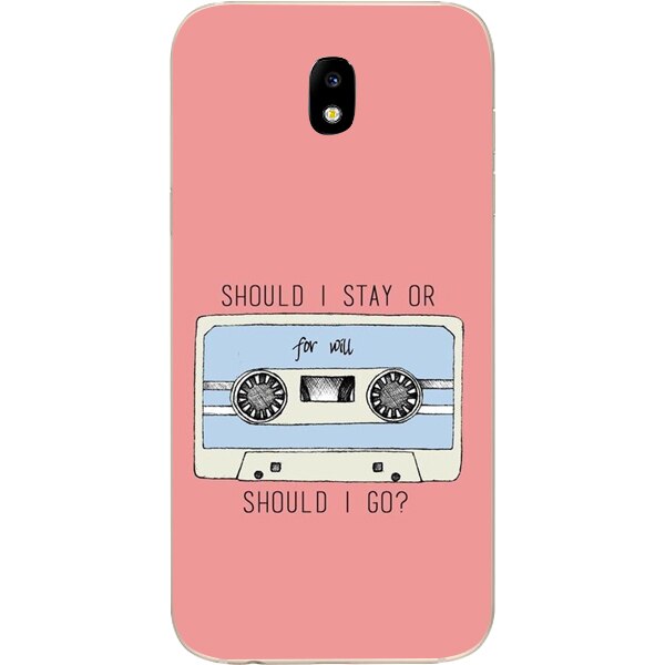 Husa din Silicon, Should I Stay or Should I Go pentru Samsung Galaxy J5 (2017), Multicolor