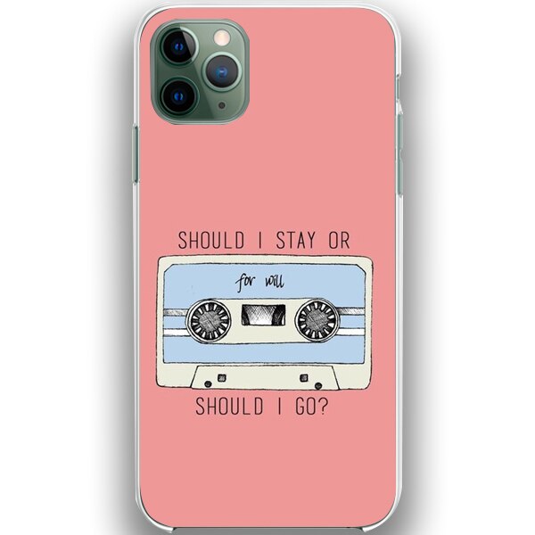 Husa din Silicon, Should I Stay or Should I Go pentru iPhone 11 Pro Max, Multicolor