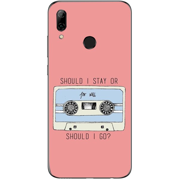 Husa din Silicon, Should I Stay or Should I Go pentru Huawei P Smart (2019), Multicolor