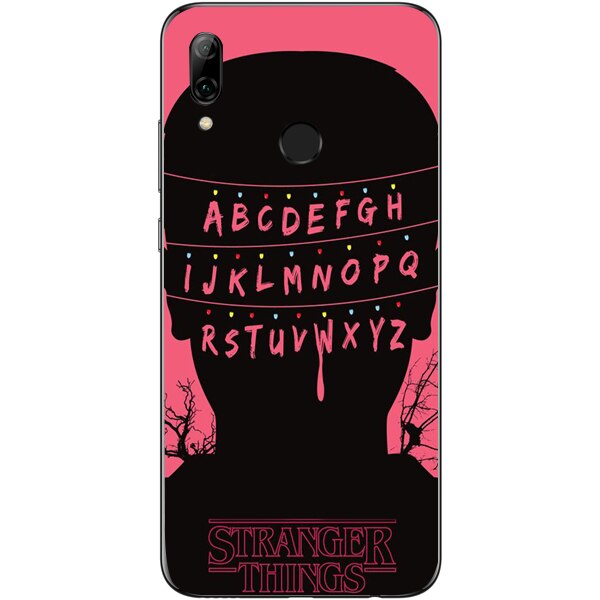 Husa din Silicon, ABCD Pink pentru Huawei P Smart (2019), Multicolor