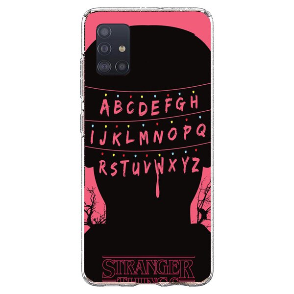 Husa din Silicon, ABCD Pink pentru Samsung Galaxy A51, Multicolor