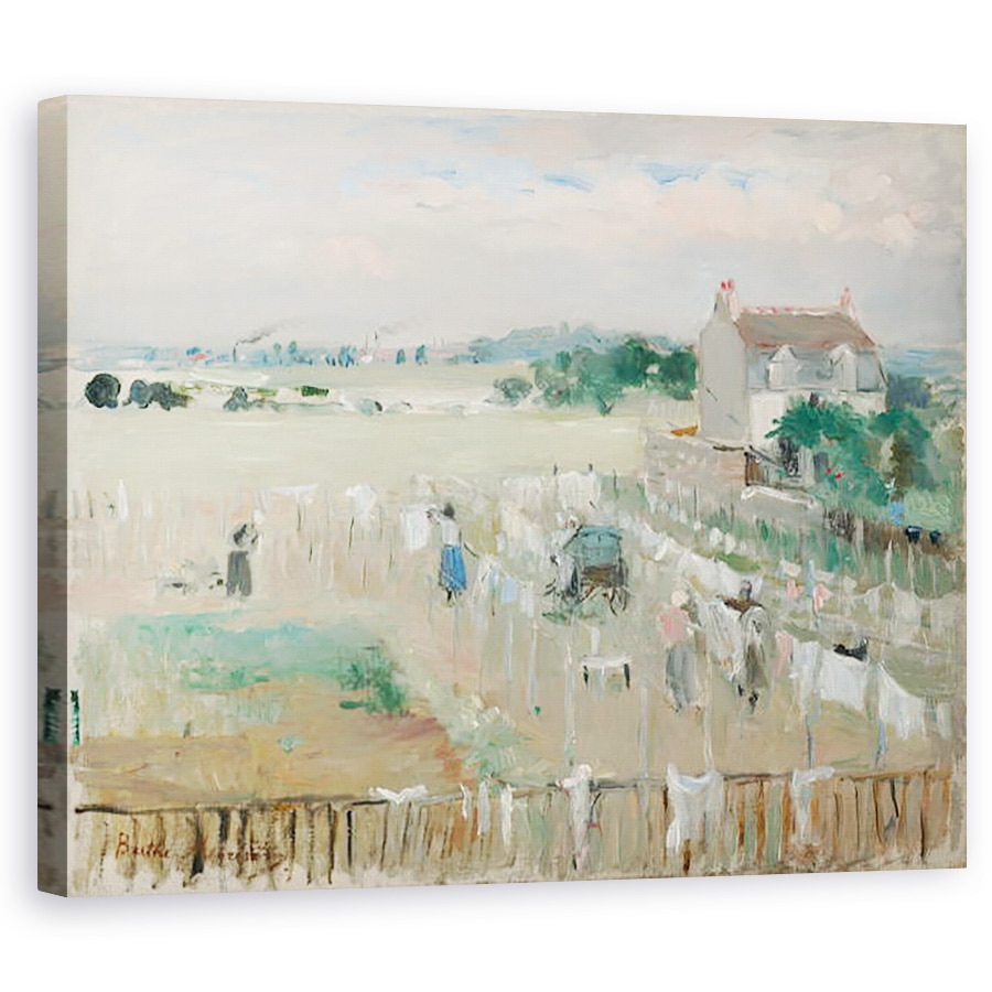 Tablou canvas - Berthe Morisot - Suspendarea rufelor la uscat, 40 x 50 cm