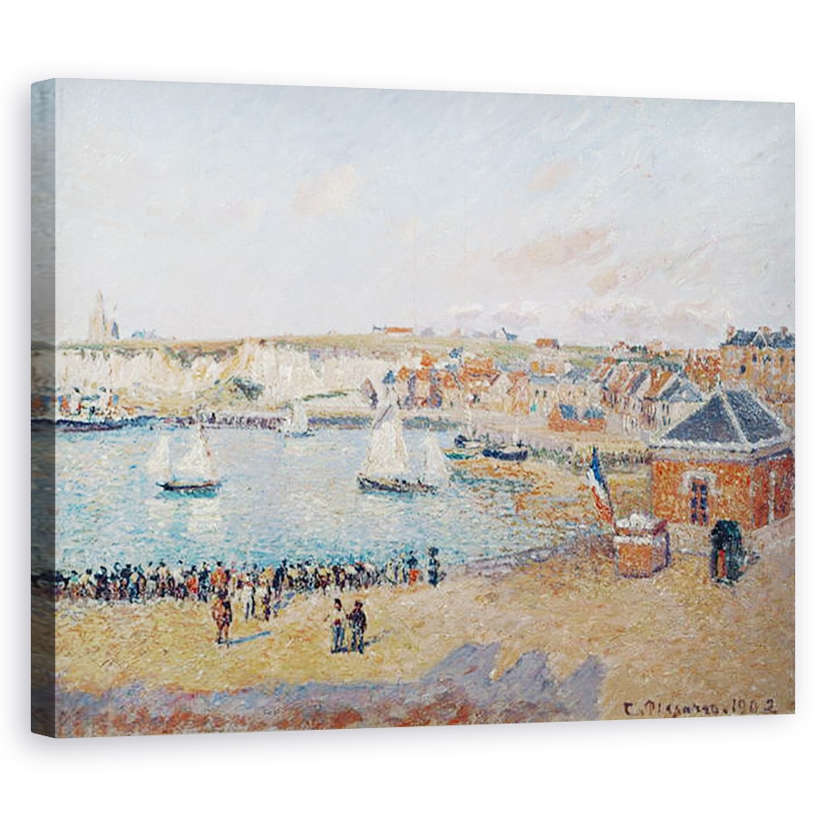 Tablou canvas - Camille Pissarro - Portul exterior de la Dieppe, 40 x 50 cm