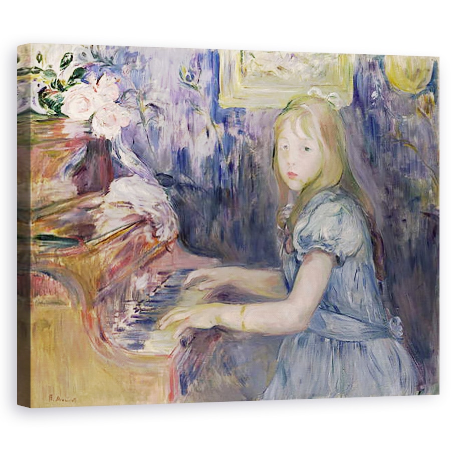 Tablou canvas - Berthe Morisot - Lucie Leon la pian, 40 x 50 cm
