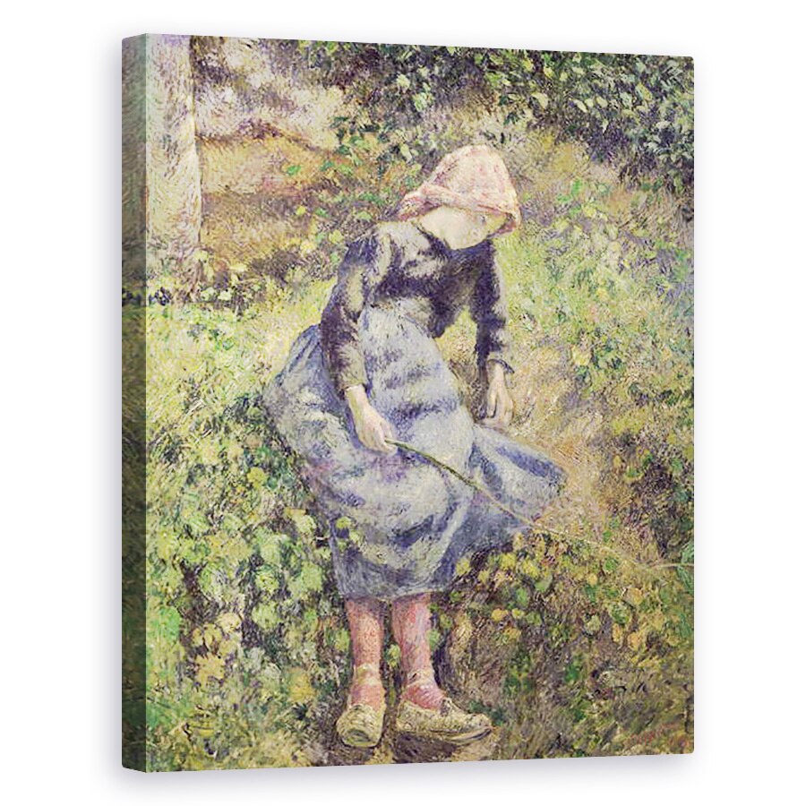 Tablou canvas - Camille Pissarro - Fata cu un bat, 40 x 50 cm