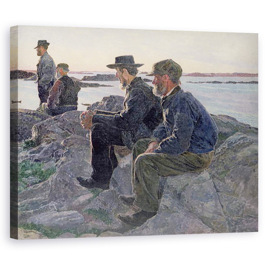 Tablou canvas - Carl Wilhelm Wilhelmson - Pe stanci la Fiskebackskil, 40 x 50 cm