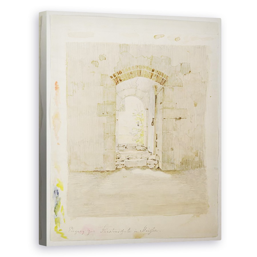 Tablou canvas - Caspar David Friedrich - Poarta de intrare la scoala Regala din Meissen, 40 x 50 cm