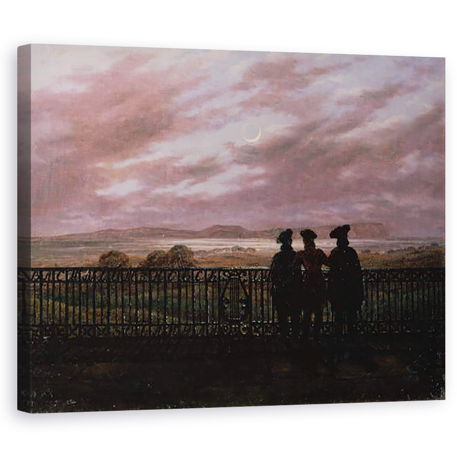 Tablou canvas - Caspar David Friedrich - Poetii Vasili Andreevici Zhukovski 1783-1852, Sergheievici Ivan Turgheniev 1818-83 si Aleksandr Ivanovici Turgenev c.1784-1846, 40 x 50 cm