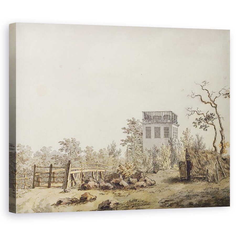 Tablou canvas - Caspar David Friedrich - Peisaj cu Pavilion, 40 x 50 cm