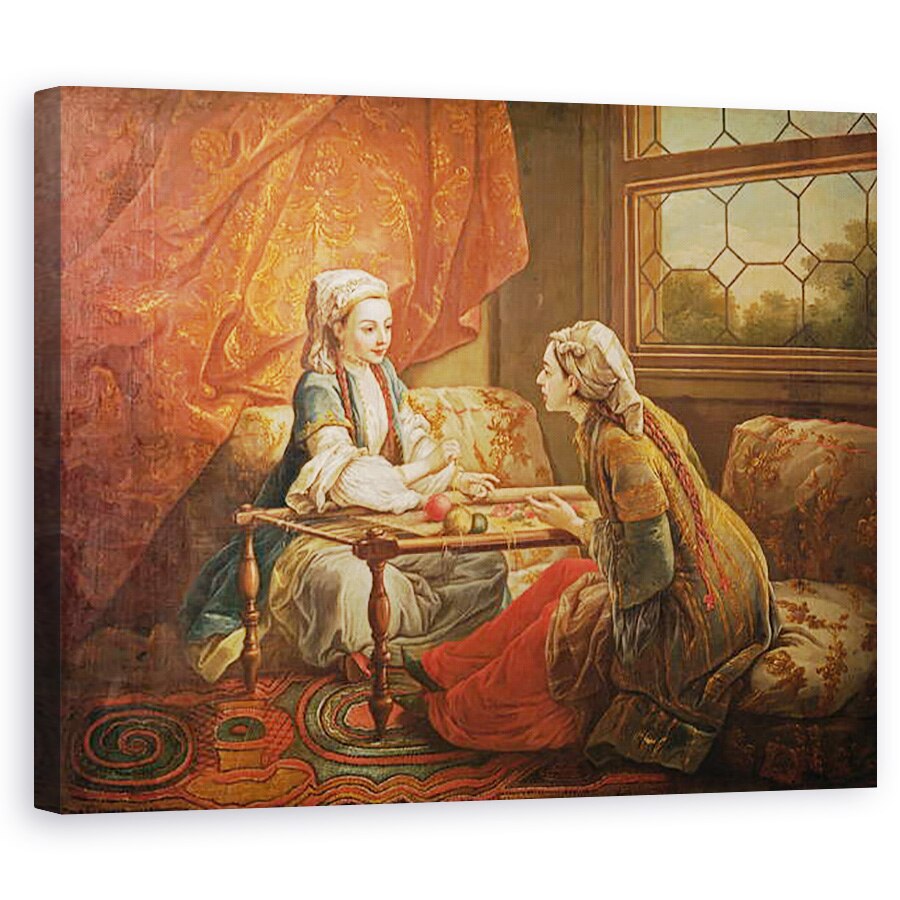 Tablou canvas - Carle van Loo - Madame de Pompadour in rolul de ghicitor, 40 x 50 cm