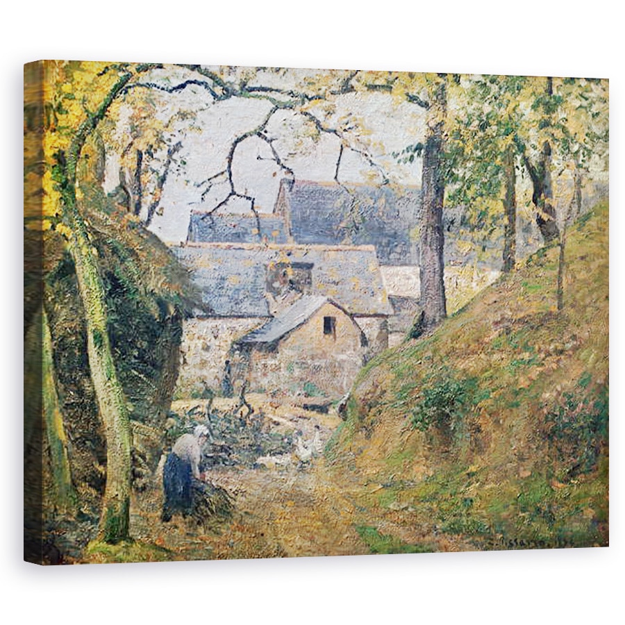 Tablou canvas - Camille Pissarro - O ferma la Montfoucault, 40 x 50 cm