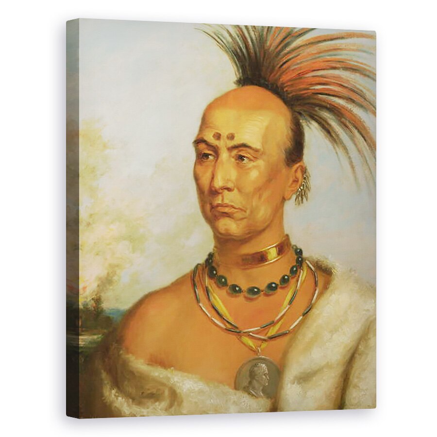 Tablou canvas - Charles Bird King - Makataimeshekiakiak Black Hawk c.1853, 40 x 50 cm