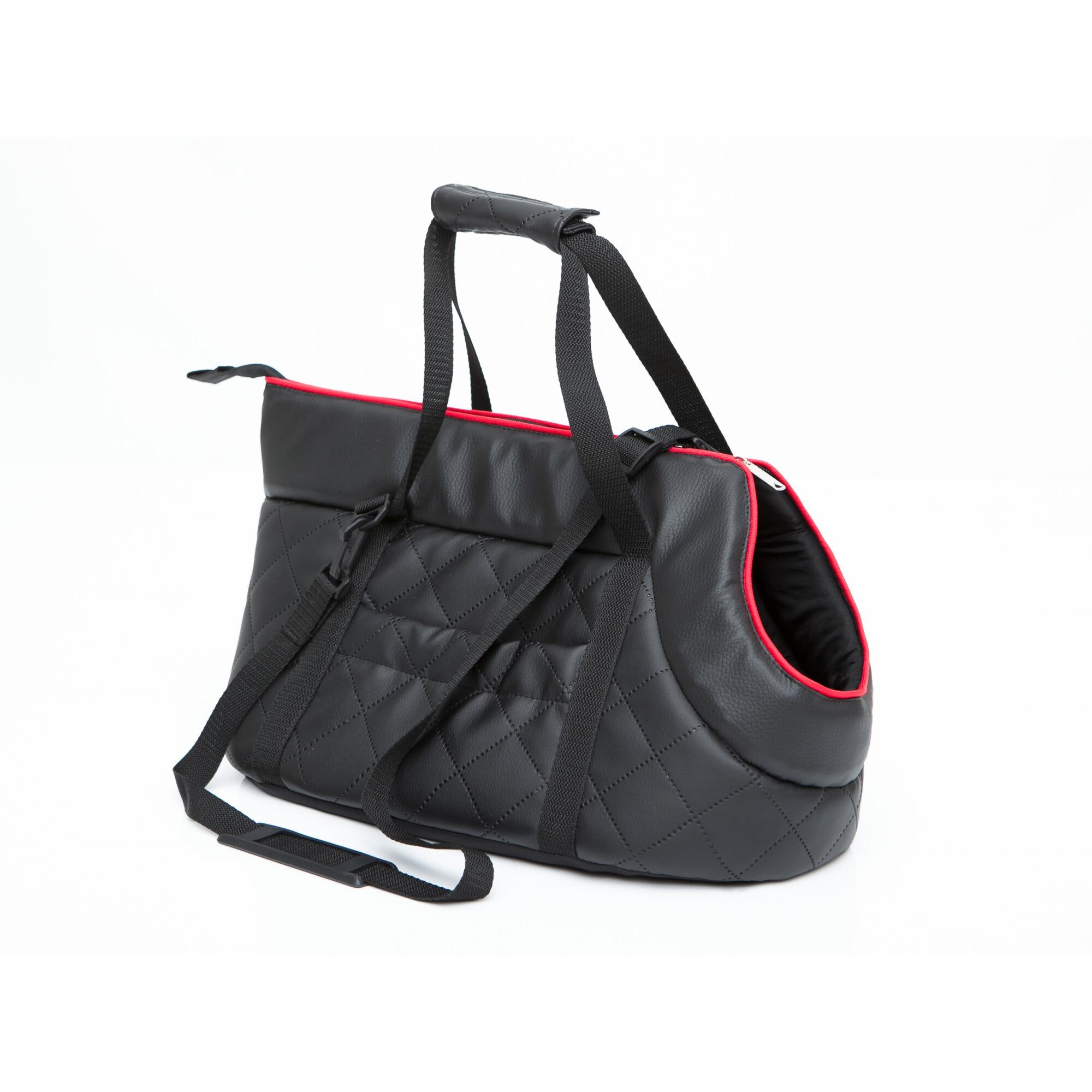 Geanta de transport pentru animale, Hobbydog, Negru, Marimea 1 - 20x36x22 cm
