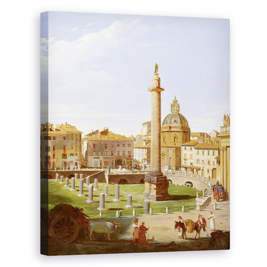 Tablou canvas - Charles Lock Eastlake - Vedere a Forumului lui Traian, Roma, 40 x 50 cm