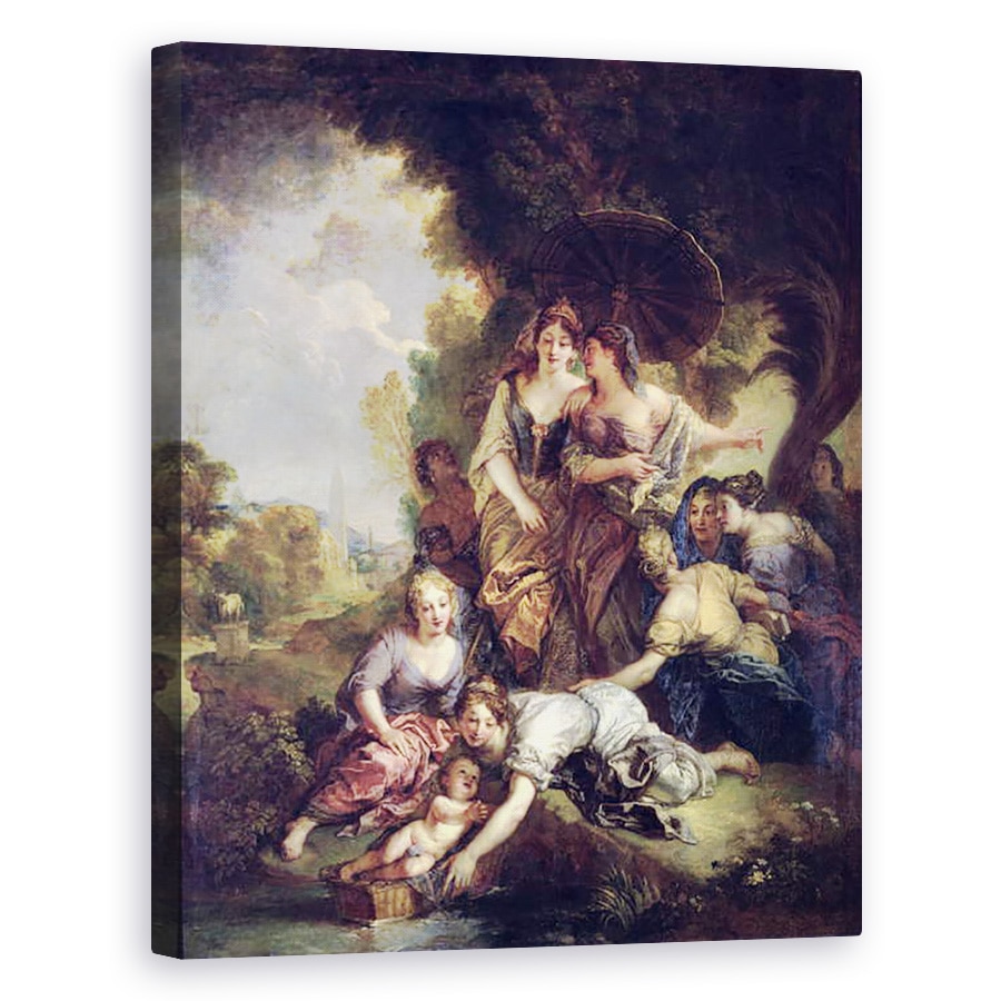 Tablou canvas - Charles de la Fosse - Moise a fost salvat din apa, 40 x 50 cm