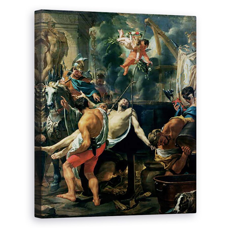 Tablou canvas - Charles Le Brun - Martiriul Sfantului Ioan Evanghelistul, 40 x 50 cm