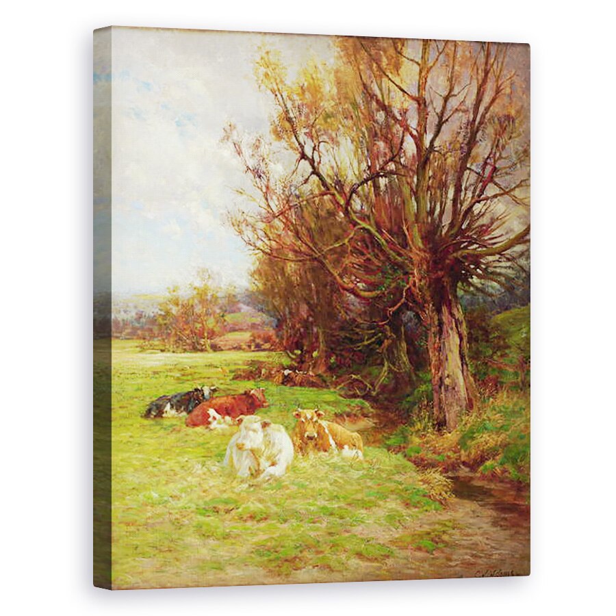 Tablou canvas - Charles James Adams - Pasunat bovine, 40 x 50 cm