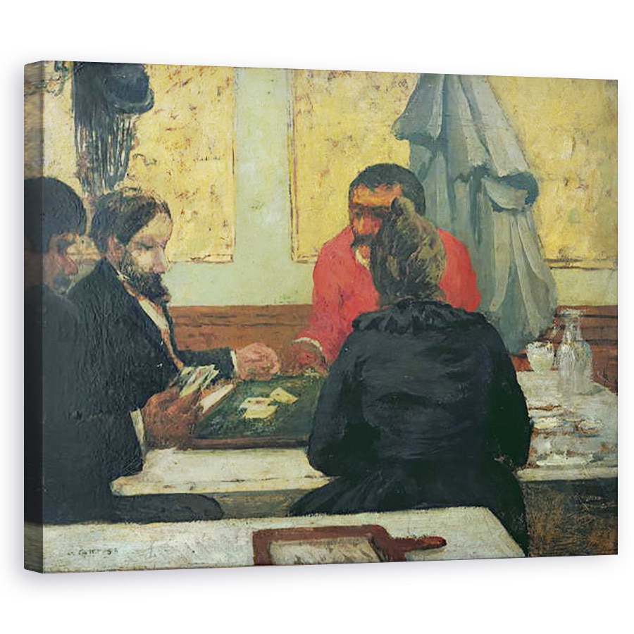 Tablou canvas - Charles Cottet - Jucatori de carti, 40 x 50 cm