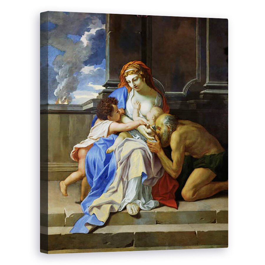 Tablou canvas - Charles Le Brun - O alegorie de caritate, 40 x 50 cm