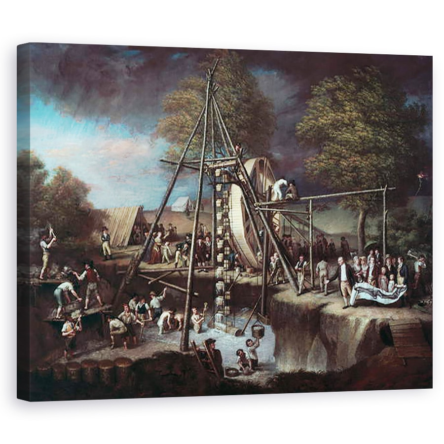 Tablou canvas - Charles Willson Peale - Exhumarea mastodonului, 40 x 50 cm