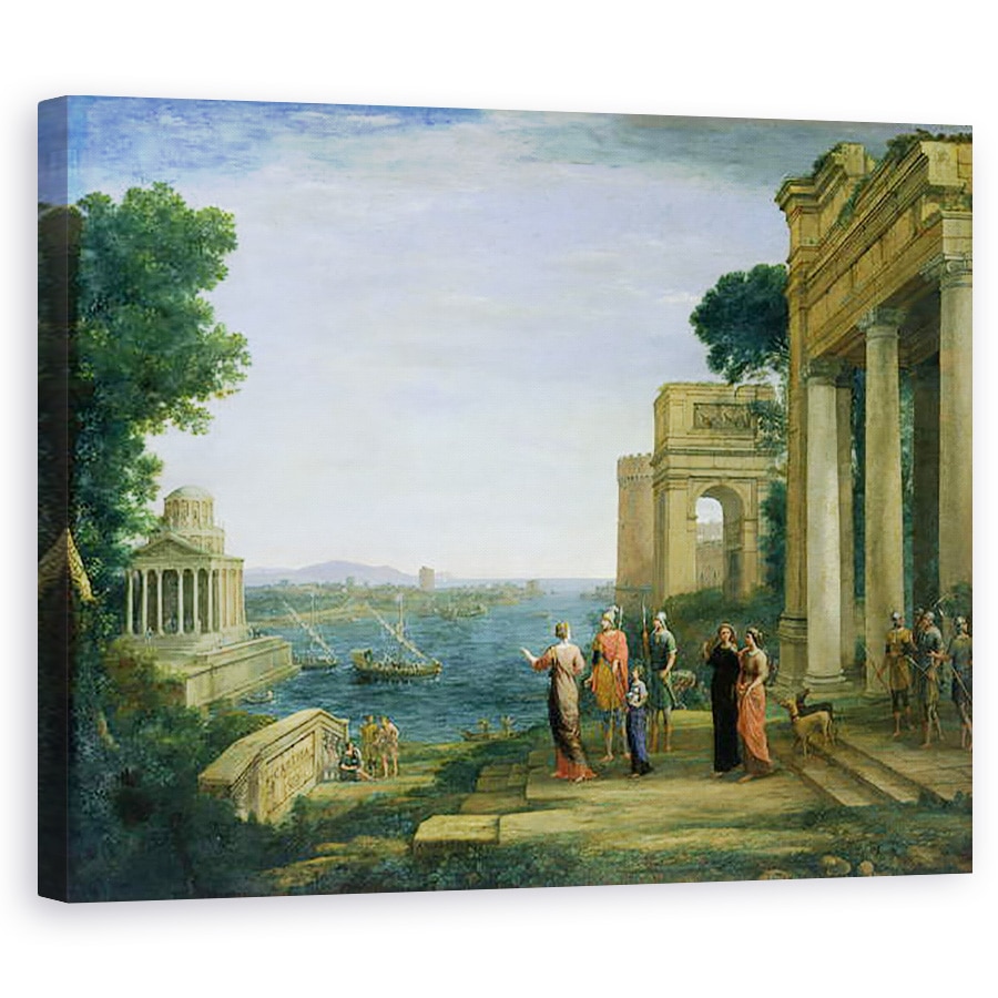 Tablou canvas - Claude Lorrain - Aeneas si Dido in Cartagina, 40 x 50 cm
