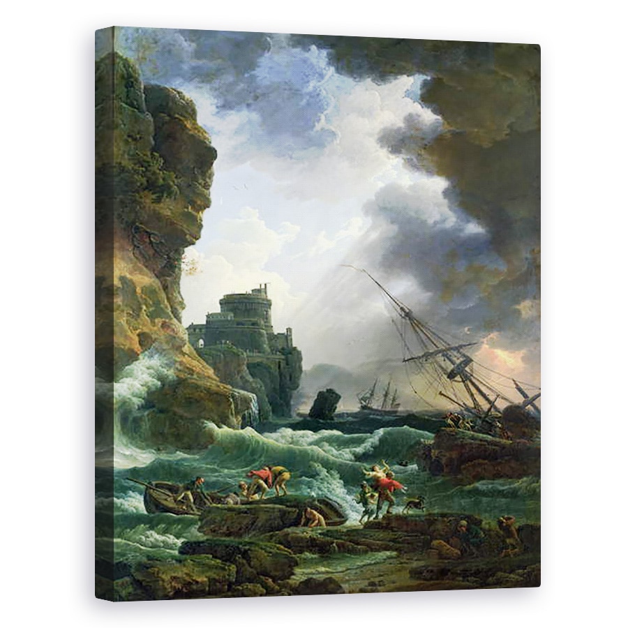 Tablou canvas - Claude Joseph Vernet - Furtuna, 40 x 50 cm