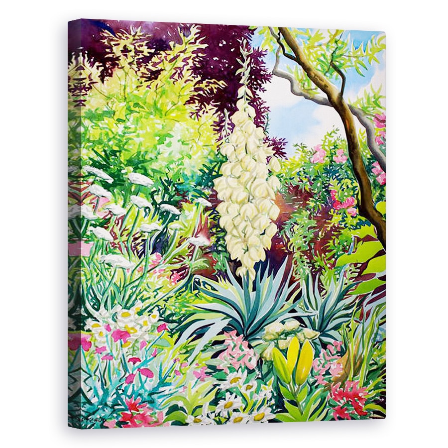 Tablou canvas - Christopher Ryland - Gradina cu Yucca inflorire, 40 x 50 cm