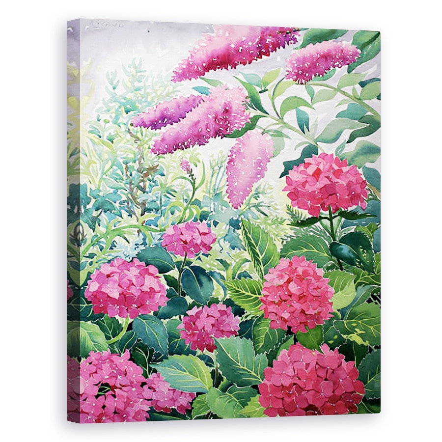 Tablou canvas - Christopher Ryland - Hortensii de gradina si Buddleia, 40 x 50 cm