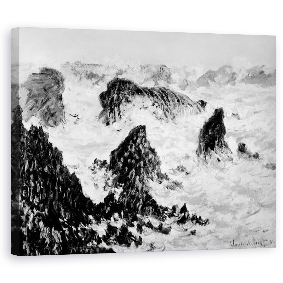 Tablou canvas - Claude Monet - Stancile Belle-Ile, 40 x 50 cm