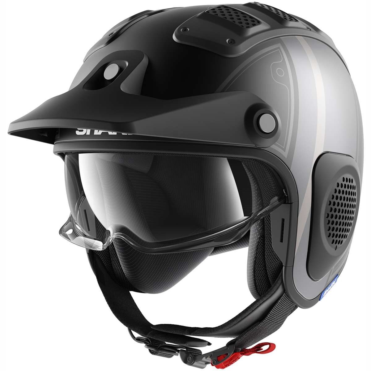 Casca Moto Shark X-Drak Terrence,Negru/Gri, Marime M 56