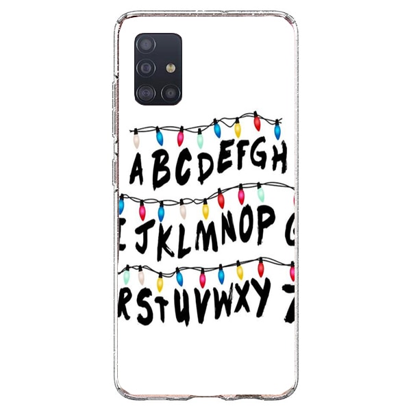 Husa din Silicon, ABCD White pentru Samsung Galaxy A51, Multicolor