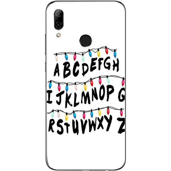 Husa din Silicon, ABCD White pentru Huawei P Smart (2019), Multicolor
