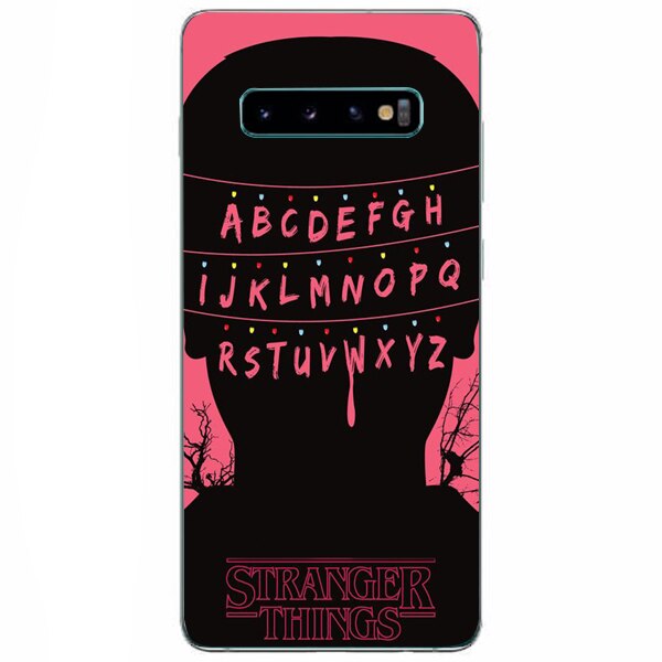 Husa din Silicon, ABCD Pink pentru Samsung Galaxy S10 Plus, Multicolor