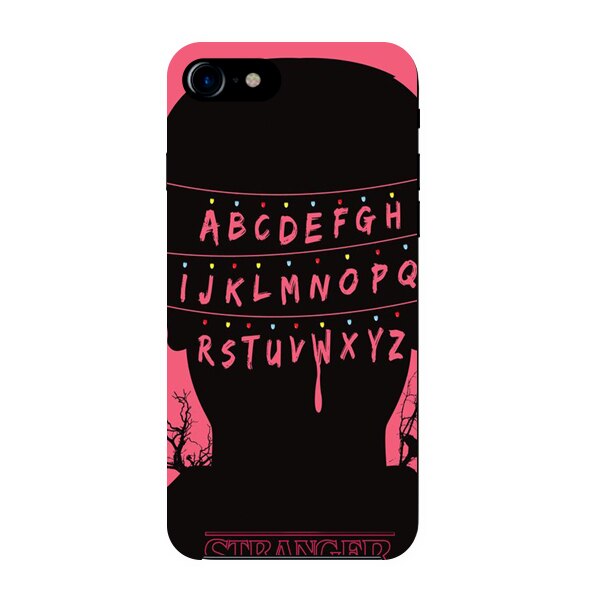 Husa din Silicon, ABCD Pink pentru iPhone 7, Multicolor