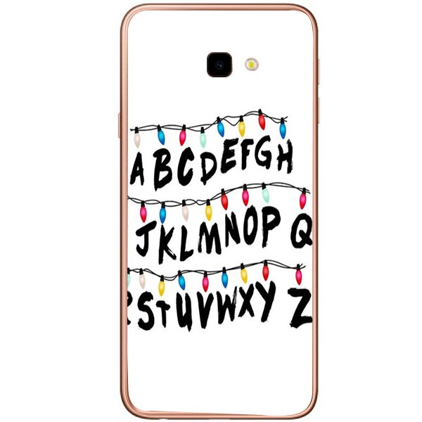 Husa din Silicon, ABCD White pentru Samsung Galaxy J4 Plus, Multicolor
