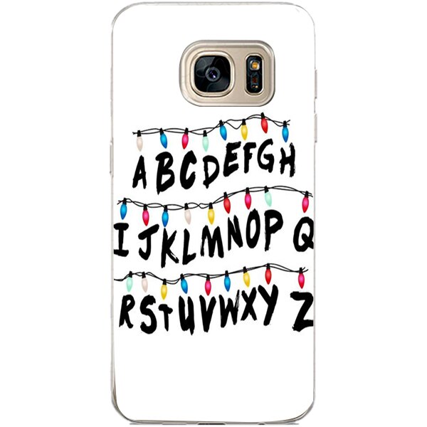 Husa din Silicon, ABCD White pentru Samsung Galaxy S7 Edge, Multicolor