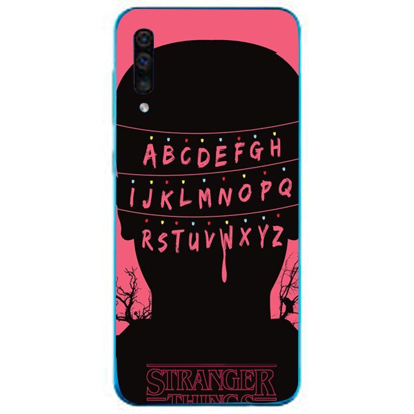 Husa din Silicon, ABCD Pink pentru Samsung Galaxy A70, Multicolor