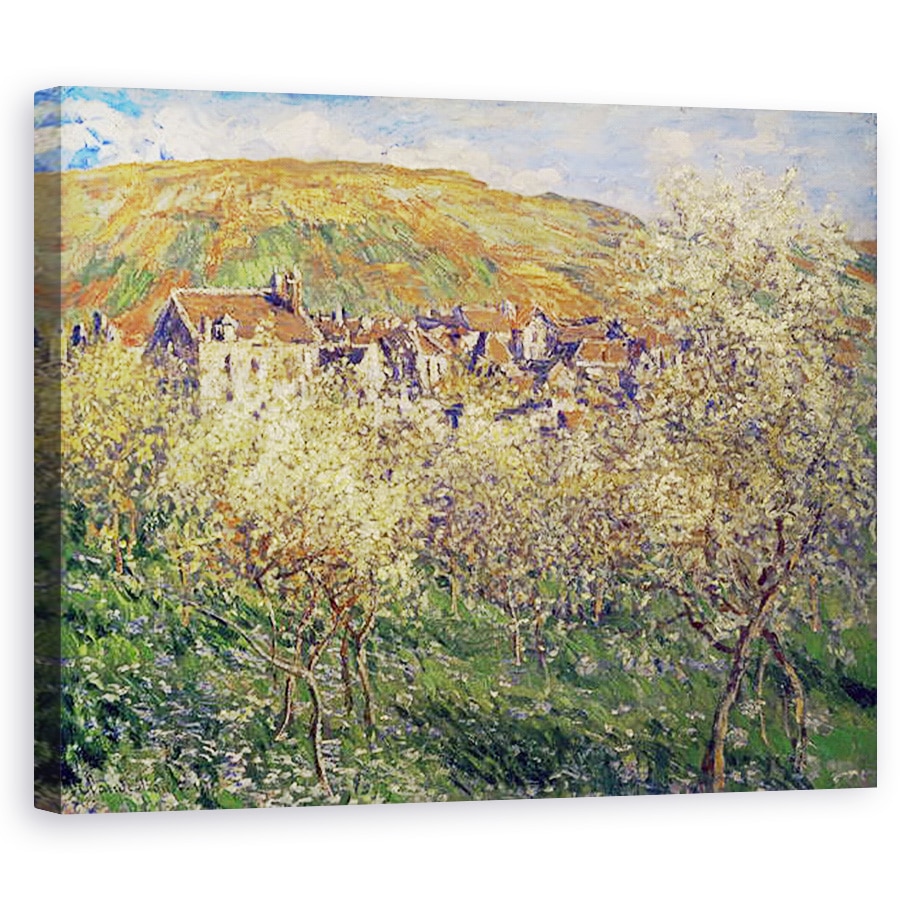 Tablou canvas - Claude Monet - Pruni in floare, 60 x 75 cm
