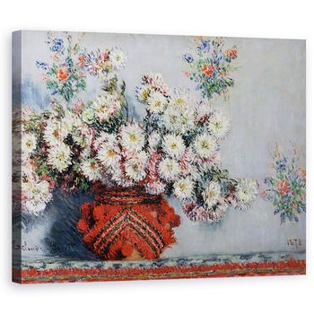 Tablou canvas - Claude Monet - Crizanteme I, 60 x 75 cm Tablou canvas - Claude Monet - Crizanteme I, 60 x 75 cm