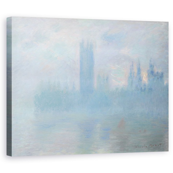 Tablou canvas - Claude Monet - Camere ale Parlamentului, Londra, 40 x 50 cm