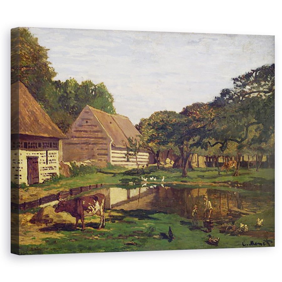 Tablou canvas - Claude Monet - O ferma in Normandia, 60 x 75 cm