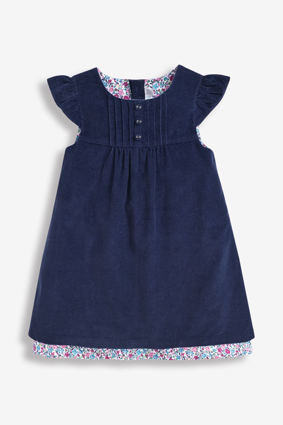 JoJo Maman Bebe, Rochie din reiat cu croiala in A, Bleumarin