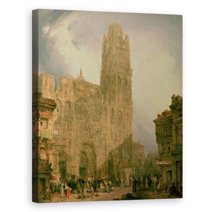Tablou canvas - David Roberts - Frontul de vest al Notre Dame, 60 x 75 cm