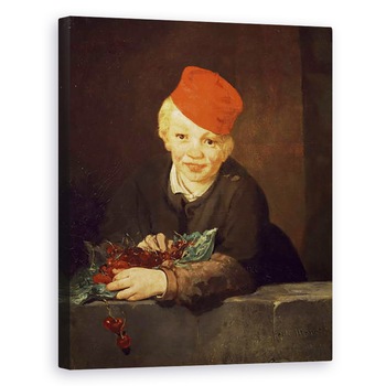 Tablou canvas - Edouard Manet - Baiatul cu ciresele, 60 x 75 cm Tablou canvas - Edouard Manet - Baiatul cu ciresele, 60 x 75 cm