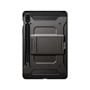 Husa Originala Spigen Tough Armor Tech Compatibila Cu Samsung Galaxy S7 11inch, Model T870 / T875. Gunmetal Husa Originala Spigen Tough Armor Tech Compatibila Cu Samsung Galaxy S7 11inch, Model T870 / T875. Gunmetal
