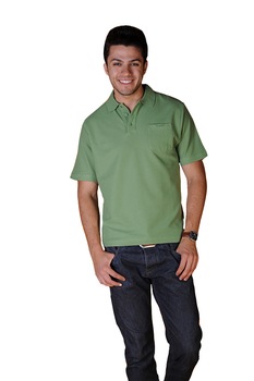 Tricou cu guler pentru barbati, Tuareg, Model 3, Verde
