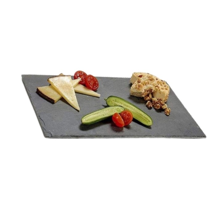 Поднос за аперитиви BigBuy, Черен, Дъска, 30 x 0,5 x 20 cm