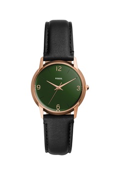 Fossil, Ceas analog cu o curea din piele Mood, Negru Fossil, Ceas analog cu o curea din piele Mood, Negru